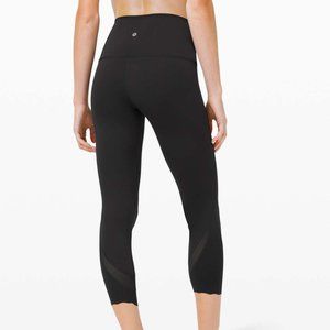 Lululemon Wunder Under Scalloped Hem High-Rise Crop 23"
